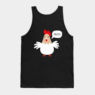 Cow Chicken Moo Pet Animal Hilarious Tank Top